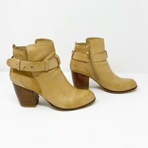 Dune London Leather Ankle Strap Booties